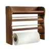 Porta rotolo Meeting 151 triplo con carta Tinto legno scuro