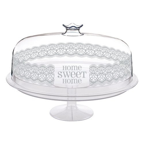 Alzata Cosmoplast 1396 HOME SWEET HOME Con coperchio per dolci