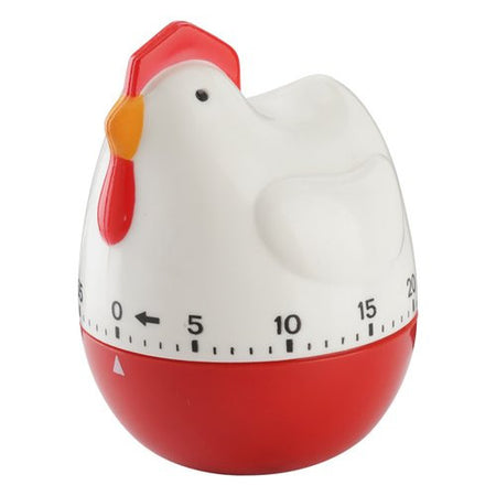 Timer cucina Kaufgut 043927 EVA Gallo 60 minuti Bianco e Rosso