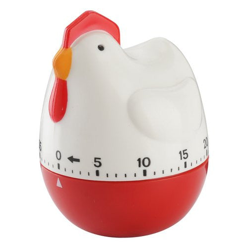 Timer cucina Kaufgut 043927 EVA Gallo 60 minuti Bianco e Rosso