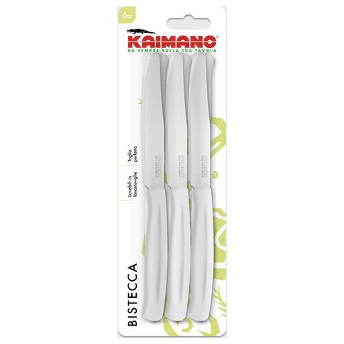 Set coltelli bistecca Kaimano 1023409 DINAMIK Lama denti fini Bianco