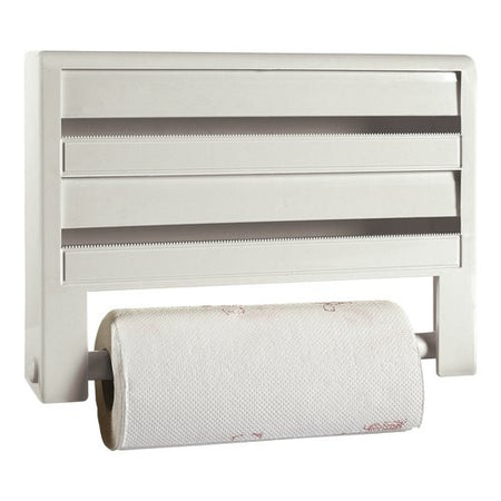 Porta rotolo Cosmoplast 909 triplo con carta Bianco