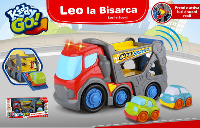 KiddyGO Leo Bisarca e 2 auto luci e suoni