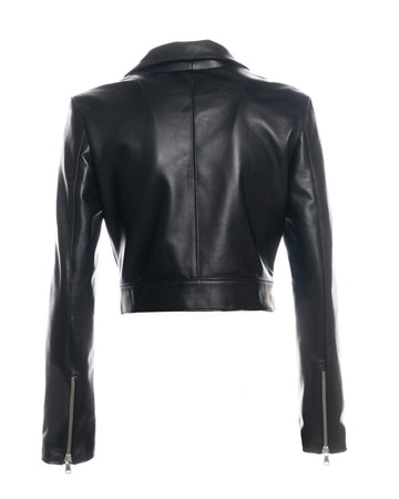 Chiodino Bis - Chiodo Donna Nero in vera pelle