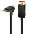Cavo Audio/Video DisplayPort 1.4 8K M/M Angolato 90° 1m Nero