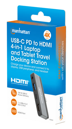 Docking Station da Viaggio USB-C&trade PD a HDMI 4 in 1