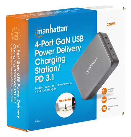 Stazione di Ricarica USB-C&trade Power Delivery 4 Porte GaN 240W / PD3.2