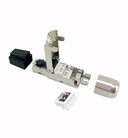 Plug RJ45 Cat.6A Schermato STP Tooless
