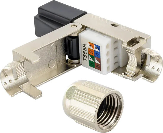 Plug RJ45 Cat.8 Schermato STP Tooless