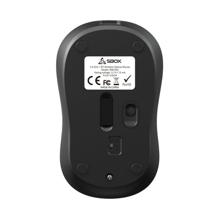 Mouse Ottico Wireless 1600 Dpi 4D Nero, WM-602B