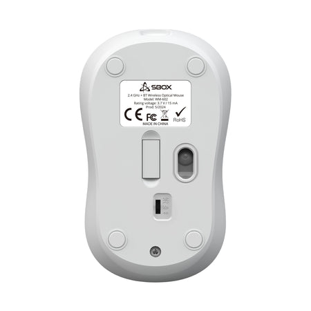 Mouse Ottico Wireless 1600 Dpi 4D Bianco, WM-602W