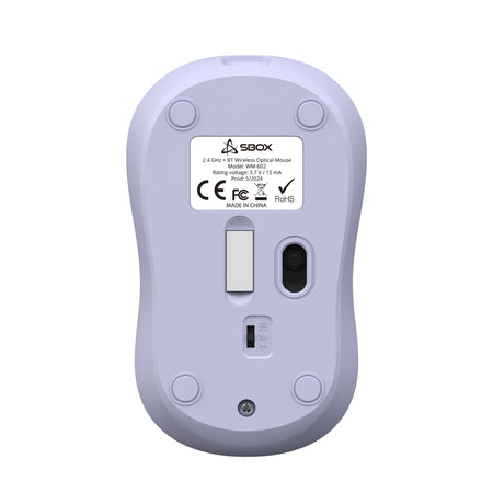 Mouse Ottico Wireless 1600 Dpi 4D Viola, WM-602VL