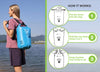 Sacca Impermeabile 20L Dry Bag con Tracolla Regolabile Azzurro