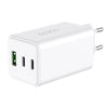 Caricatore Alimentatore GaN 100W 2x USB-C&trade 1x USB-A Power Delivery Fast Charger Bianco