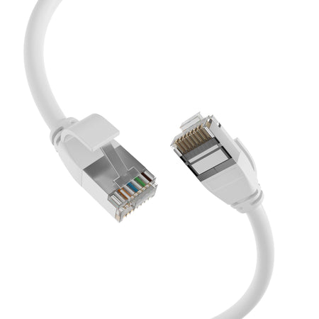 Cavo di Rete Patch in Rame Cat.6A U/FTP TPE 4mm Ultraflex Bianco 0,25m