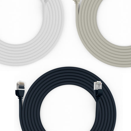Cavo di Rete Patch in Rame Cat.6A U/FTP TPE 4mm Ultraflex Nero 0,15m