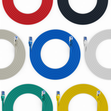 Cavo di Rete Patch in Rame Cat.6A S/FTP TPE Cat.7 Ultraflex Giallo 0,15m