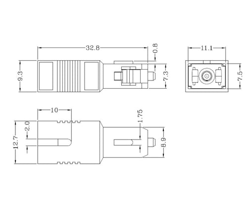 Attenuatore SC/APC Monomodale 1 dB Blu