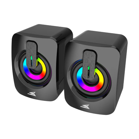 Set Speaker 3.5mm Stereo USB con LED, SEASHELL
