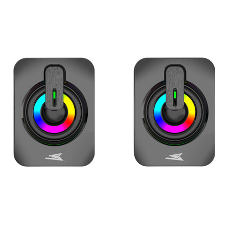 Set Speaker 3.5mm Stereo USB con LED, SEASHELL