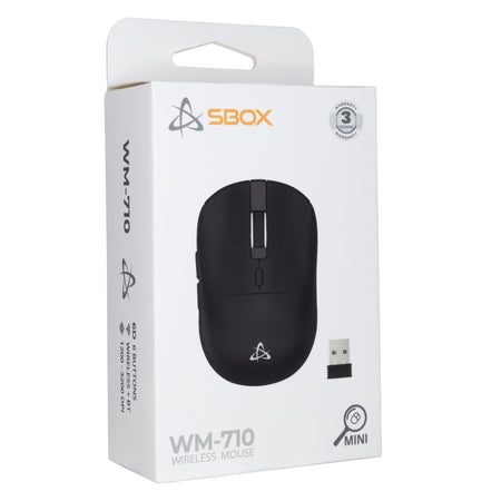 Mini Mouse Ottico Wireless 6D 3200 Dpi Nero, WM-710
