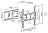 Supporto a Muro Universale Full-Motion per TV 32-55''