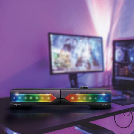 2 in 1 Gaming Sound System Soundbar e Speakers Bluetooth v5.0 Illuminazione RGB
