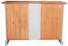 Biscottini Credenza Country 135x45x92 Biscottini Tiglio Bianco Anticato Piano Naturale