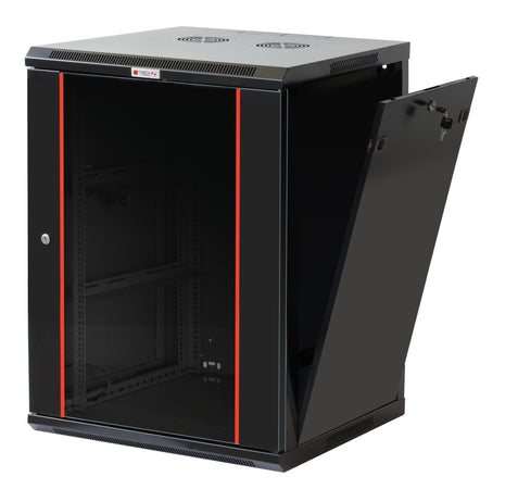 Armadio Rack 19'' a muro 20 unit&agrave sezione unica prof. 450mm Nero