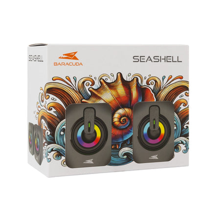 Set Speaker 3.5mm Stereo USB con LED, SEASHELL