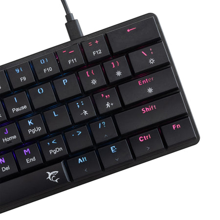 Tastiera Gaming USB-C&trade 62 Tasti con Retroilluminazione LED RGB e 19 Effetti Luce