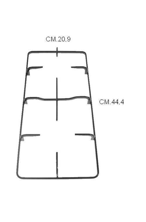 Star 1 griglia cucina smaltate nere piano cottura 2 fuochi 44,4 x 20,9 cm p 5550