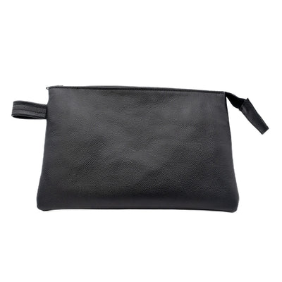 Checco Bis - Pochette da Uomo Nera In Vera Pelle