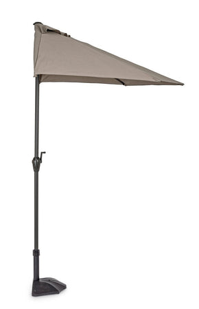 Ombrellone Mezzaluna a parete salvaspazio "Kalife" in alluminio verniciato a polvere per giardino e balcone Ø 270 cm