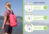 Sacca Impermeabile 20L Dry Bag con Tracolla Regolabile Fucsia
