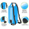 Sacca Impermeabile 20L Dry Bag con Tracolla Regolabile Azzurro