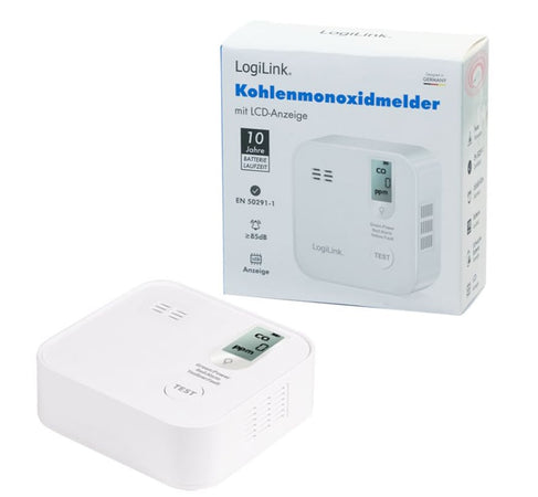 Rilevatore di Monossido di Carbonio 85 dB Batteria Litio Durata 10 anni