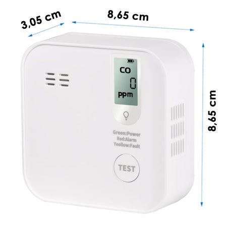 Rilevatore di Monossido di Carbonio 85 dB Batteria Litio Durata 10 anni