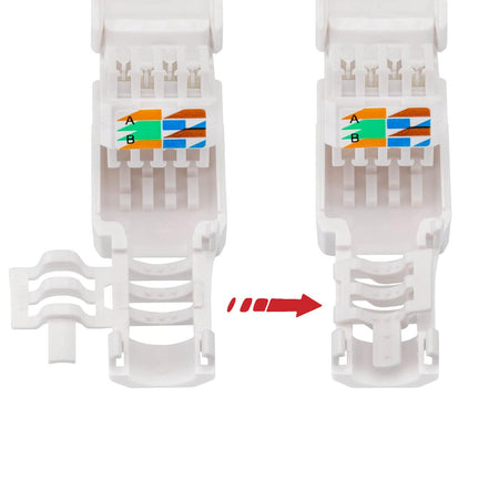 Plug Cat.6A RJ45 UTP Toolless con Copriconnettore