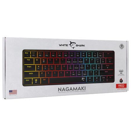 Tastiera Gaming USB-C&trade 62 Tasti con Retroilluminazione LED RGB e 19 Effetti Luce