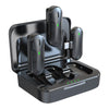 Set 2 Mini Microfoni Lavalier Wireless con Ricevitore USB-C&trade e Custodia di Ricarica, TX301
