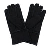 Gloves - Guanti Donna Nero Camoscio in vero montone Shearling - Pelo Nero