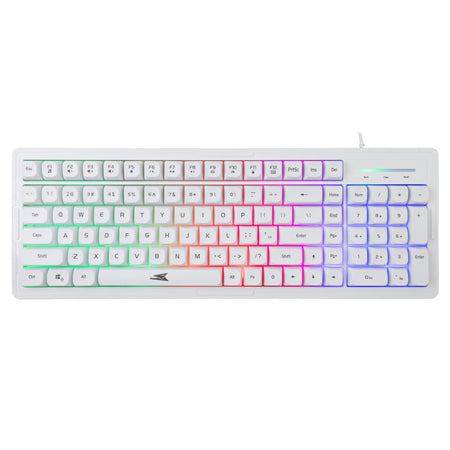 Kit Tastiera 101 Tasti e Mouse USB 7200 Dpi Bianco, ORCA
