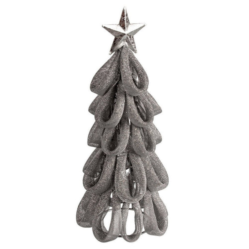Pino Ring in metallo colore argento per decorazione natalizia