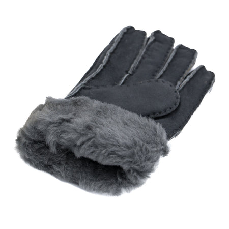 Gloves - Guanti Donna Grigi in vero montone Shearling - Pelo Grigio