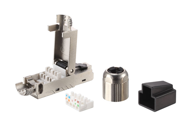 Plug RJ45 Cat.6A Schermato STP Tooless