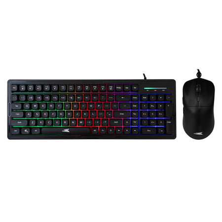 Kit Tastiera 101 Tasti e Mouse USB 7200 Dpi Nero, ORCA