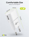 Caricatore USB 1A 5W Compatto Spina Europea Bianco