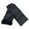 Gloves - Guanti Donna Neri in vero montone Shearling - Pelo Nero