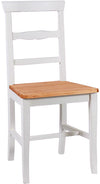 Biscottini Sedia Country con struttura in faggio finitura bianca e seduta in legno massello di tiglio finitura naturale Made in Italy